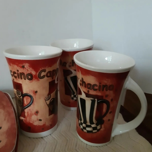 Gryphonware set of 3 Cups Whit 3 dessert plates look new - Picture 9 of 11